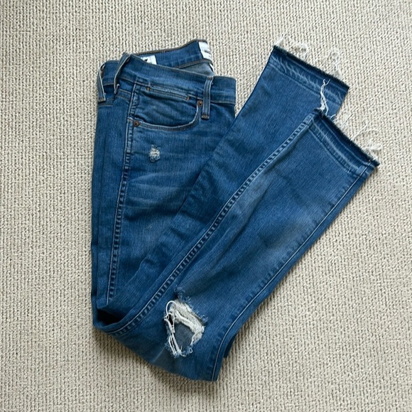 🌿Lucky women’s white oak cone denim, Charlotte rail, 0/25, 27” inseam jeans🌿 - Picture 1 of 5